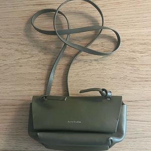 Acne olive cross body bag